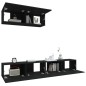 vidaXL 3-tlg. TV-Schrank-Set Schwarz Holzwerkstoff vidaXL 3-tlg. TV-Schrank-Set Schwarz Holzwerkstoff