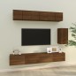 vidaXL 6-tlg. TV-Schrank-Set Braun Eichen-Optik Holzwerkstoff vidaXL 6-tlg. TV-Schrank-Set Braun Eichen-Optik Holzwerkstoff