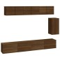 vidaXL 6-tlg. TV-Schrank-Set Braun Eichen-Optik Holzwerkstoff vidaXL 6-tlg. TV-Schrank-Set Braun Eichen-Optik Holzwerkstoff
