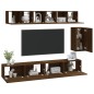 vidaXL 6-tlg. TV-Schrank-Set Braun Eichen-Optik Holzwerkstoff vidaXL 6-tlg. TV-Schrank-Set Braun Eichen-Optik Holzwerkstoff