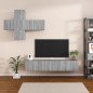 vidaXL 7-tlg. TV-Schrank-Set Grau Sonoma Holzwerkstoff vidaXL 7-tlg. TV-Schrank-Set Grau Sonoma Holzwerkstoff