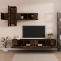 vidaXL 7-tlg. TV-Schrank-Set Braun Eichen-Optik Holzwerkstoff vidaXL 7-tlg. TV-Schrank-Set Braun Eichen-Optik Holzwerkstoff