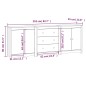 vidaXL Sideboard 210x35x80 cm Massivholz Kiefer vidaXL Sideboard 210x35x80 cm Massivholz Kiefer