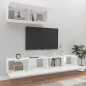 vidaXL 3-tlg. TV-Schrank-Set Hochglanz-Weiß Holzwerkstoff