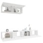 vidaXL 3-tlg. TV-Schrank-Set Hochglanz-Weiß Holzwerkstoff