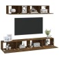 vidaXL 4-tlg. TV-Schrank-Set Räuchereiche Holzwerkstoff vidaXL 4-tlg. TV-Schrank-Set Räuchereiche Holzwerkstoff