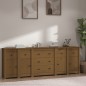 vidaXL Sideboard Honigbraun 230x35x80 cm Massivholz Kiefer vidaXL Sideboard Honigbraun 230x35x80 cm Massivholz Kiefer