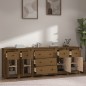 vidaXL Sideboard Honigbraun 230x35x80 cm Massivholz Kiefer vidaXL Sideboard Honigbraun 230x35x80 cm Massivholz Kiefer