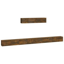 vidaXL 6-tlg. TV-Schrank-Set Räuchereiche Holzwerkstoff