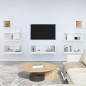 vidaXL 7-tlg. TV-Schrank-Set Weiß Holzwerkstoff vidaXL 7-tlg. TV-Schrank-Set Weiß Holzwerkstoff