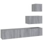vidaXL 4-tlg. TV-Schrank-Set Grau Sonoma Holzwerkstoff vidaXL 4-tlg. TV-Schrank-Set Grau Sonoma Holzwerkstoff