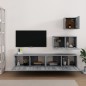 vidaXL 4-tlg. TV-Schrank-Set Grau Sonoma Holzwerkstoff vidaXL 4-tlg. TV-Schrank-Set Grau Sonoma Holzwerkstoff