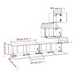 vidaXL 4-tlg. TV-Schrank-Set Grau Sonoma Holzwerkstoff vidaXL 4-tlg. TV-Schrank-Set Grau Sonoma Holzwerkstoff