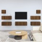 vidaXL 7-tlg. TV-Schrank-Set Braun Eichen-Optik Holzwerkstoff vidaXL 7-tlg. TV-Schrank-Set Braun Eichen-Optik Holzwerkstoff