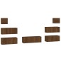 vidaXL 7-tlg. TV-Schrank-Set Braun Eichen-Optik Holzwerkstoff vidaXL 7-tlg. TV-Schrank-Set Braun Eichen-Optik Holzwerkstoff