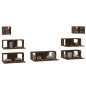 vidaXL 7-tlg. TV-Schrank-Set Braun Eichen-Optik Holzwerkstoff vidaXL 7-tlg. TV-Schrank-Set Braun Eichen-Optik Holzwerkstoff