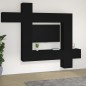 vidaXL 9-tlg. TV-Schrank-Set Schwarz Holzwerkstoff vidaXL 9-tlg. TV-Schrank-Set Schwarz Holzwerkstoff