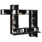 vidaXL 9-tlg. TV-Schrank-Set Schwarz Holzwerkstoff vidaXL 9-tlg. TV-Schrank-Set Schwarz Holzwerkstoff