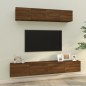 vidaXL 4-tlg. TV-Schrank-Set Braun Eichen-Optik Holzwerkstoff vidaXL 4-tlg. TV-Schrank-Set Braun Eichen-Optik Holzwerkstoff
