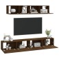 vidaXL 4-tlg. TV-Schrank-Set Braun Eichen-Optik Holzwerkstoff vidaXL 4-tlg. TV-Schrank-Set Braun Eichen-Optik Holzwerkstoff
