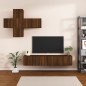 vidaXL 7-tlg. TV-Schrank-Set Braun Eichen-Optik Holzwerkstoff vidaXL 7-tlg. TV-Schrank-Set Braun Eichen-Optik Holzwerkstoff