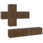 vidaXL 7-tlg. TV-Schrank-Set Braun Eichen-Optik Holzwerkstoff vidaXL 7-tlg. TV-Schrank-Set Braun Eichen-Optik Holzwerkstoff