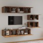 vidaXL 6-tlg. TV-Schrank-Set Braun Eichen-Optik Holzwerkstoff vidaXL 6-tlg. TV-Schrank-Set Braun Eichen-Optik Holzwerkstoff