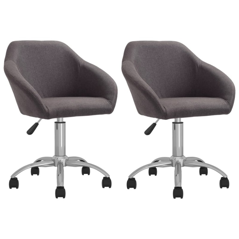 Esszimmerstühle 2 Stk. Drehbar Taupe Stoff Esszimmerstühle 2 Stk. Drehbar Taupe Stoff
