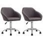Esszimmerstühle 2 Stk. Drehbar Taupe Stoff Esszimmerstühle 2 Stk. Drehbar Taupe Stoff