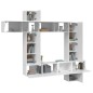 vidaXL 9-tlg. TV-Schrank-Set Weiß Holzwerkstoff vidaXL 9-tlg. TV-Schrank-Set Weiß Holzwerkstoff