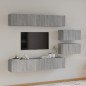 vidaXL 6-tlg. TV-Schrank-Set Grau Sonoma Holzwerkstoff vidaXL 6-tlg. TV-Schrank-Set Grau Sonoma Holzwerkstoff