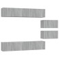 vidaXL 6-tlg. TV-Schrank-Set Grau Sonoma Holzwerkstoff vidaXL 6-tlg. TV-Schrank-Set Grau Sonoma Holzwerkstoff