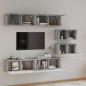 vidaXL 6-tlg. TV-Schrank-Set Grau Sonoma Holzwerkstoff vidaXL 6-tlg. TV-Schrank-Set Grau Sonoma Holzwerkstoff