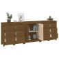 vidaXL Sideboard Honigbraun 230x35x80 cm Massivholz Kiefer vidaXL Sideboard Honigbraun 230x35x80 cm Massivholz Kiefer