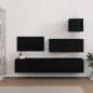 vidaXL 4-tlg. TV-Schrank-Set Schwarz Holzwerkstoff vidaXL 4-tlg. TV-Schrank-Set Schwarz Holzwerkstoff