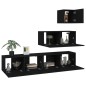 vidaXL 4-tlg. TV-Schrank-Set Schwarz Holzwerkstoff vidaXL 4-tlg. TV-Schrank-Set Schwarz Holzwerkstoff