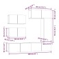 vidaXL 6-tlg. TV-Schrank-Set Sonoma-Eiche Holzwerkstoff vidaXL 6-tlg. TV-Schrank-Set Sonoma-Eiche Holzwerkstoff