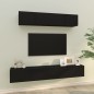 vidaXL 4-tlg. TV-Schrank-Set Schwarz Holzwerkstoff vidaXL 4-tlg. TV-Schrank-Set Schwarz Holzwerkstoff