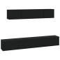 vidaXL 4-tlg. TV-Schrank-Set Schwarz Holzwerkstoff vidaXL 4-tlg. TV-Schrank-Set Schwarz Holzwerkstoff