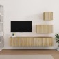 vidaXL 4-tlg. TV-Schrank-Set Sonoma-Eiche Holzwerkstoff vidaXL 4-tlg. TV-Schrank-Set Sonoma-Eiche Holzwerkstoff