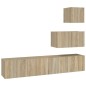vidaXL 4-tlg. TV-Schrank-Set Sonoma-Eiche Holzwerkstoff vidaXL 4-tlg. TV-Schrank-Set Sonoma-Eiche Holzwerkstoff