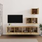vidaXL 4-tlg. TV-Schrank-Set Sonoma-Eiche Holzwerkstoff vidaXL 4-tlg. TV-Schrank-Set Sonoma-Eiche Holzwerkstoff