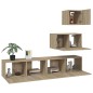 vidaXL 4-tlg. TV-Schrank-Set Sonoma-Eiche Holzwerkstoff vidaXL 4-tlg. TV-Schrank-Set Sonoma-Eiche Holzwerkstoff