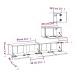 vidaXL 4-tlg. TV-Schrank-Set Sonoma-Eiche Holzwerkstoff vidaXL 4-tlg. TV-Schrank-Set Sonoma-Eiche Holzwerkstoff
