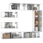 vidaXL 7-tlg. TV-Schrank-Set Hochglanz-Weiß Holzwerkstoff vidaXL 7-tlg. TV-Schrank-Set Hochglanz-Weiß Holzwerkstoff
