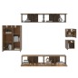vidaXL 8-tlg. TV-Schrank-Set Räuchereiche Holzwerkstoff vidaXL 8-tlg. TV-Schrank-Set Räuchereiche Holzwerkstoff