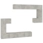 vidaXL TV-Wandschrank Betongrau Holzwerkstoff vidaXL TV-Wandschrank Betongrau Holzwerkstoff