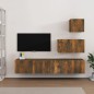 vidaXL 4-tlg. TV-Schrank-Set Räuchereiche Holzwerkstoff vidaXL 4-tlg. TV-Schrank-Set Räuchereiche Holzwerkstoff