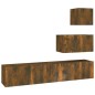 vidaXL 4-tlg. TV-Schrank-Set Räuchereiche Holzwerkstoff vidaXL 4-tlg. TV-Schrank-Set Räuchereiche Holzwerkstoff