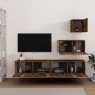 vidaXL 4-tlg. TV-Schrank-Set Räuchereiche Holzwerkstoff vidaXL 4-tlg. TV-Schrank-Set Räuchereiche Holzwerkstoff
